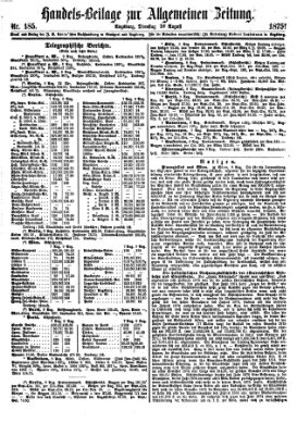 Allgemeine Zeitung. Handelsbeilage (Allgemeine Zeitung) Dienstag 10. August 1875