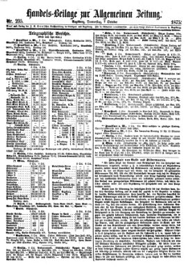 Allgemeine Zeitung. Handelsbeilage (Allgemeine Zeitung) Donnerstag 7. Oktober 1875