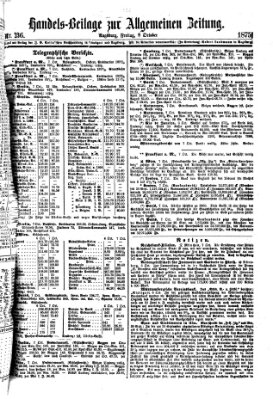 Allgemeine Zeitung. Handelsbeilage (Allgemeine Zeitung) Freitag 8. Oktober 1875