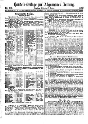 Allgemeine Zeitung. Handelsbeilage (Allgemeine Zeitung) Mittwoch 27. Oktober 1875