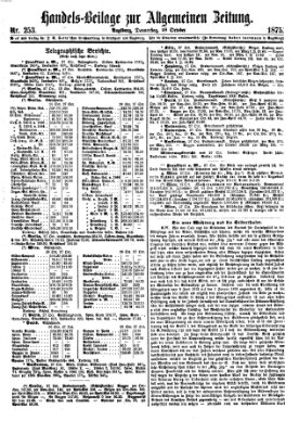 Allgemeine Zeitung. Handelsbeilage (Allgemeine Zeitung) Donnerstag 28. Oktober 1875