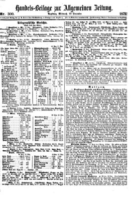 Allgemeine Zeitung. Handelsbeilage (Allgemeine Zeitung) Mittwoch 22. Dezember 1875