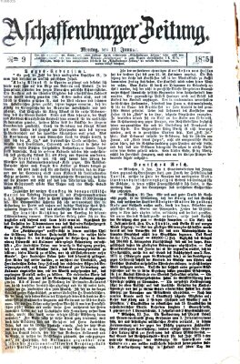 Aschaffenburger Zeitung Montag 11. Januar 1875