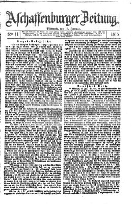 Aschaffenburger Zeitung Mittwoch 13. Januar 1875