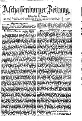 Aschaffenburger Zeitung Freitag 29. Januar 1875