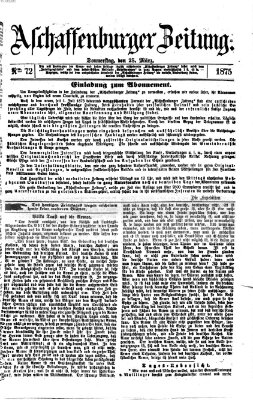 Aschaffenburger Zeitung Donnerstag 25. März 1875