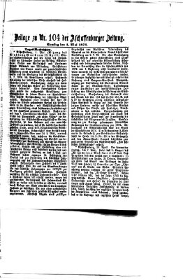 Aschaffenburger Zeitung Samstag 1. Mai 1875