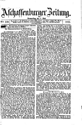 Aschaffenburger Zeitung Donnerstag 6. Mai 1875