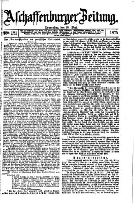 Aschaffenburger Zeitung Donnerstag 20. Mai 1875