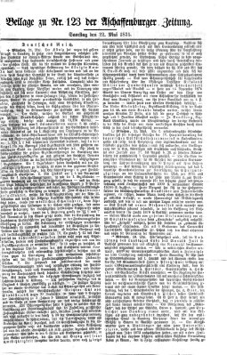 Aschaffenburger Zeitung Samstag 22. Mai 1875