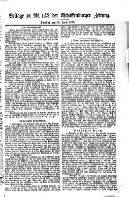 Aschaffenburger Zeitung Dienstag 15. Juni 1875