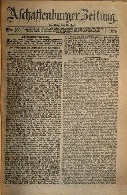 Aschaffenburger Zeitung Dienstag 6. Juli 1875