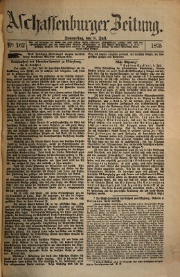 Aschaffenburger Zeitung Donnerstag 8. Juli 1875