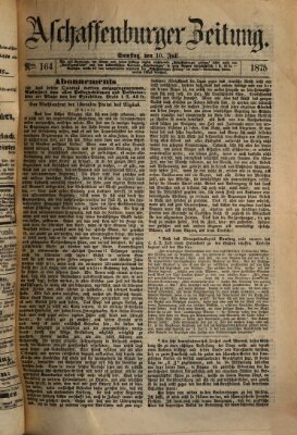 Aschaffenburger Zeitung Samstag 10. Juli 1875