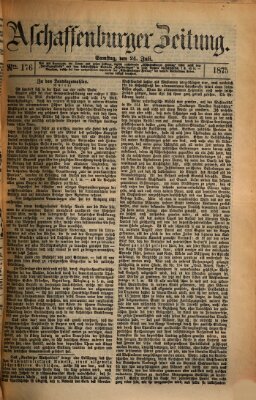 Aschaffenburger Zeitung Samstag 24. Juli 1875