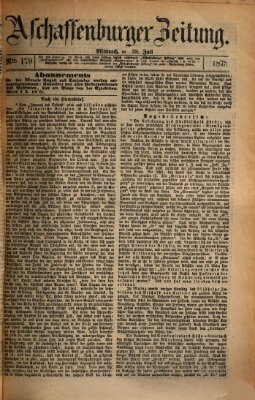 Aschaffenburger Zeitung Mittwoch 28. Juli 1875