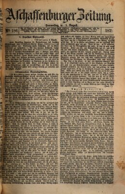Aschaffenburger Zeitung Donnerstag 5. August 1875