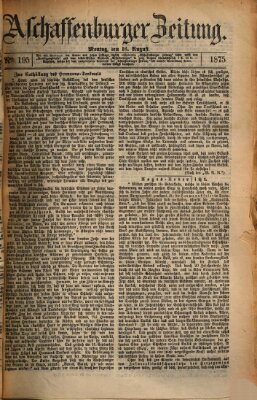 Aschaffenburger Zeitung Montag 16. August 1875