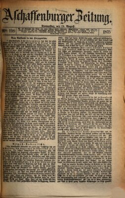 Aschaffenburger Zeitung Donnerstag 19. August 1875