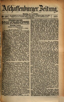 Aschaffenburger Zeitung Sonntag 3. Oktober 1875