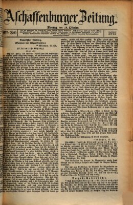 Aschaffenburger Zeitung Montag 18. Oktober 1875