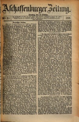 Aschaffenburger Zeitung Dienstag 19. Oktober 1875