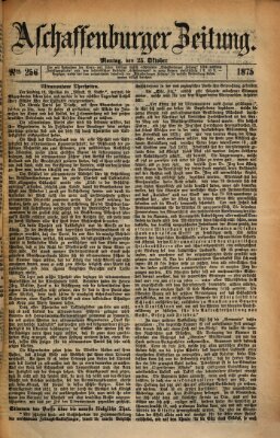 Aschaffenburger Zeitung Montag 25. Oktober 1875