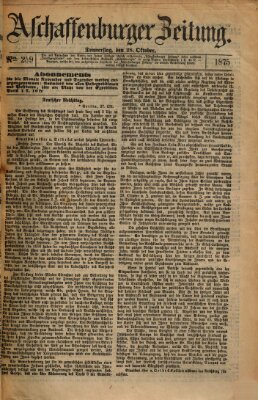 Aschaffenburger Zeitung Donnerstag 28. Oktober 1875