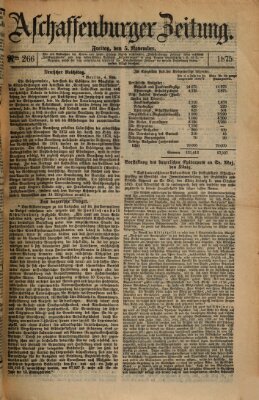 Aschaffenburger Zeitung Freitag 5. November 1875