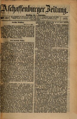 Aschaffenburger Zeitung Samstag 6. November 1875