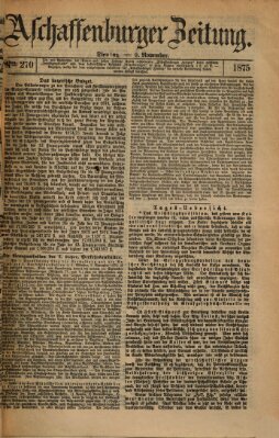 Aschaffenburger Zeitung Dienstag 9. November 1875