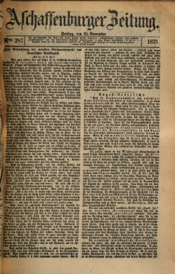 Aschaffenburger Zeitung Freitag 26. November 1875