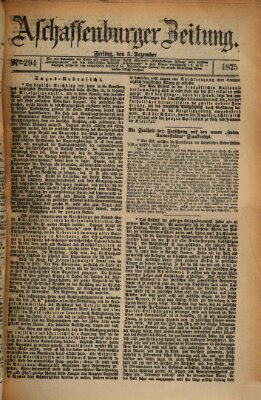 Aschaffenburger Zeitung Freitag 3. Dezember 1875