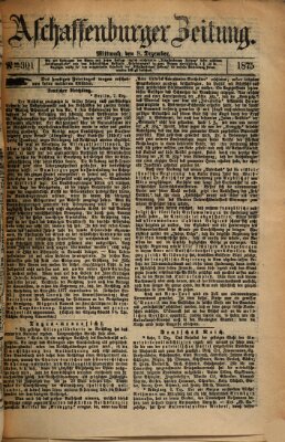 Aschaffenburger Zeitung Mittwoch 8. Dezember 1875