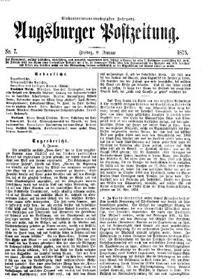 Augsburger Postzeitung Freitag 8. Januar 1875