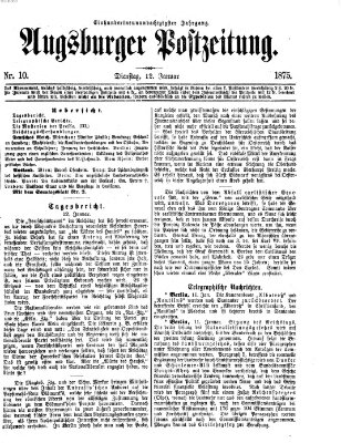 Augsburger Postzeitung Dienstag 12. Januar 1875