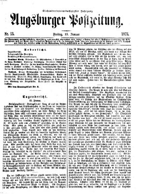 Augsburger Postzeitung Freitag 15. Januar 1875