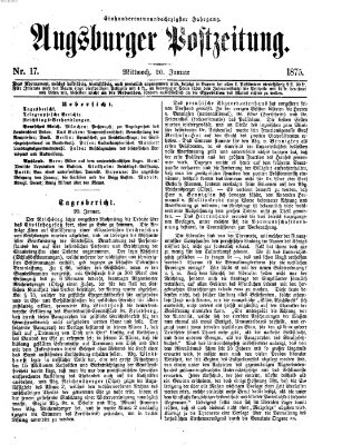 Augsburger Postzeitung Mittwoch 20. Januar 1875