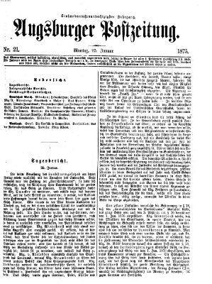 Augsburger Postzeitung Montag 25. Januar 1875