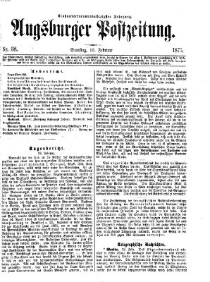 Augsburger Postzeitung Samstag 13. Februar 1875