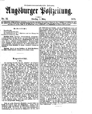 Augsburger Postzeitung Dienstag 2. März 1875