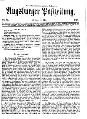 Augsburger Postzeitung Freitag 12. März 1875