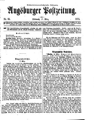 Augsburger Postzeitung Mittwoch 17. März 1875