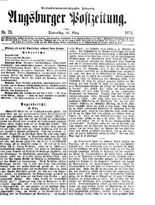 Augsburger Postzeitung Donnerstag 25. März 1875