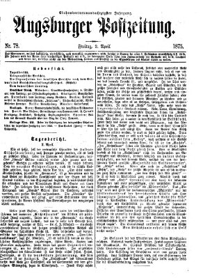 Augsburger Postzeitung Freitag 2. April 1875