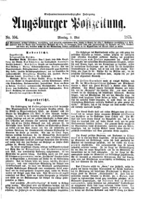 Augsburger Postzeitung Montag 3. Mai 1875