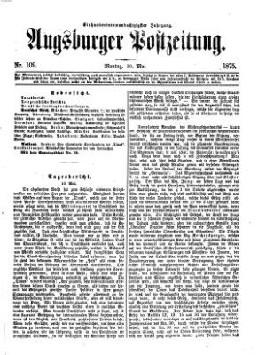 Augsburger Postzeitung Montag 10. Mai 1875