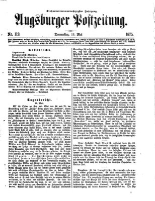 Augsburger Postzeitung Donnerstag 13. Mai 1875