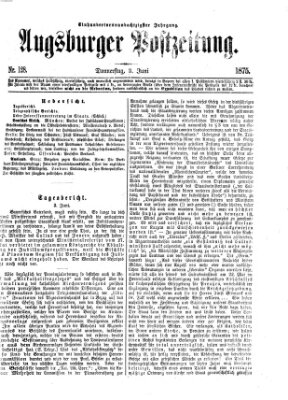 Augsburger Postzeitung Donnerstag 3. Juni 1875