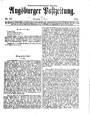 Augsburger Postzeitung Mittwoch 9. Juni 1875